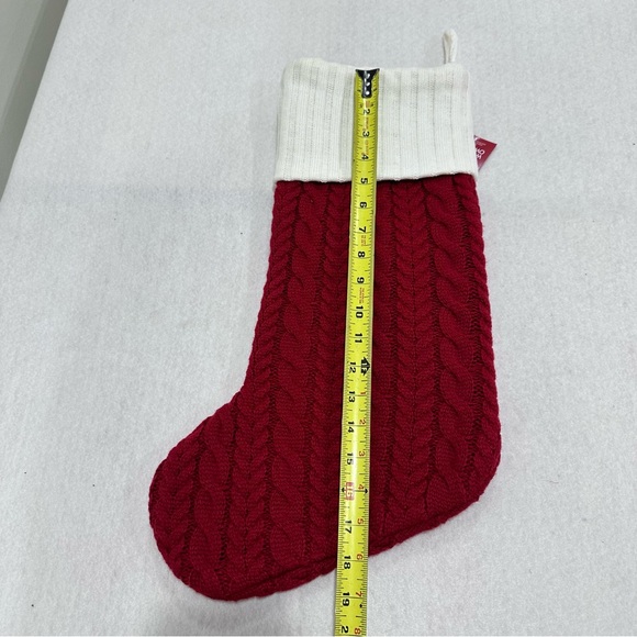 Letter E Knit Christmas Stocking - Picture 3 of 6